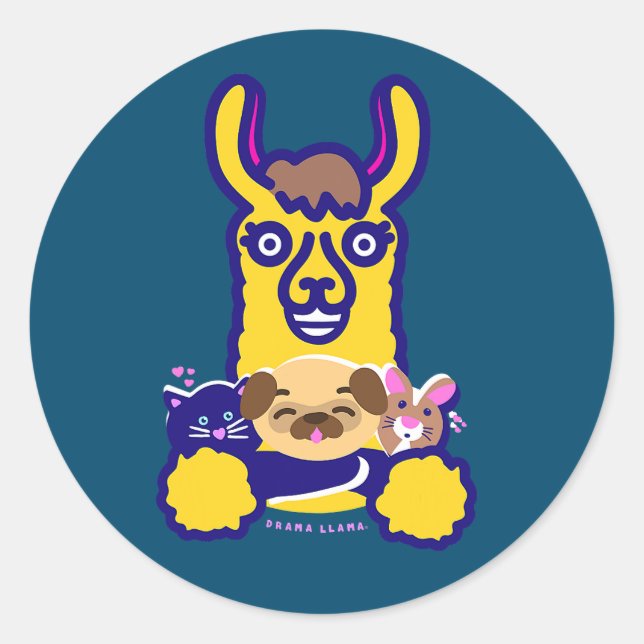 Adesivo Veterinário Animal Que Adora Cão (Frente)