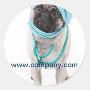 Adesivo veterinário bonito do hospital de animais da