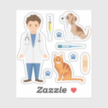 Veterinário Menino Com Gatinho Cachorrinho E Coisa