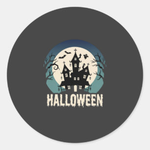 Adesivo Vetor de Luar de Casa Assombrada de Halloween