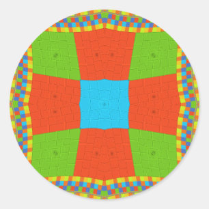 Adesivo Vetor étnico colorido europeu maravilhoso