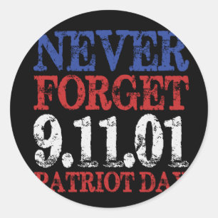 Adesivo Vetor nunca esquece o dia patriota 911o1