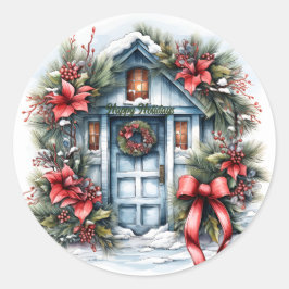 Adesivo Vetor Vetor de Natal Feliz Feriados 2D