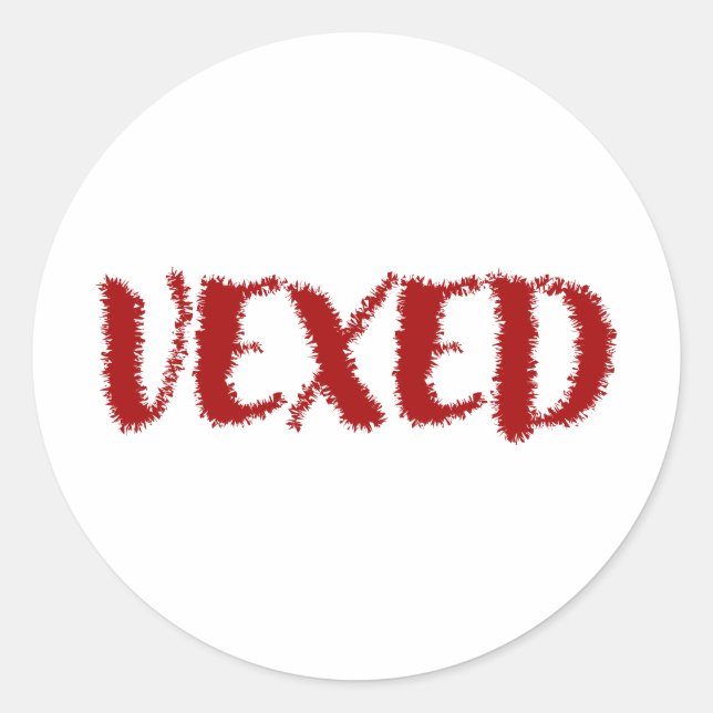 Adesivo Vexed-Cool Font. Fun Vocabulary for your mood (Frente)