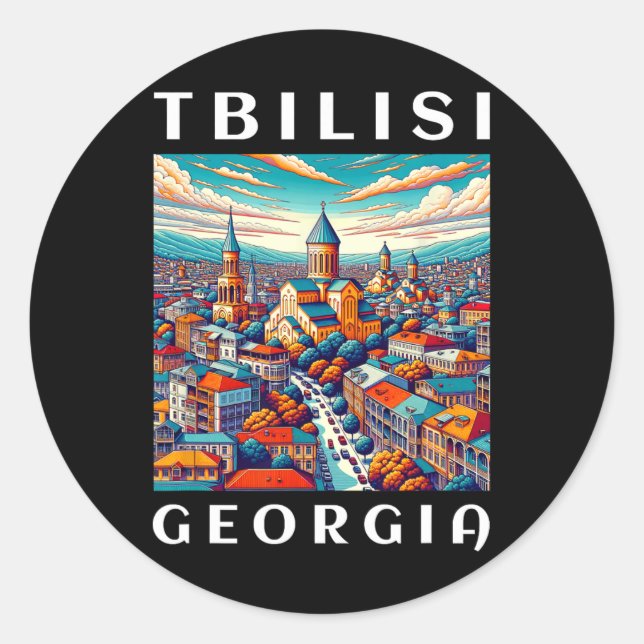 Adesivo Viagem à Geórgia e Tbilisi  (Frente)