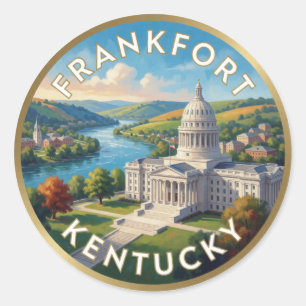 Adesivo Viagem ao Bluegrass de Frankfort Kentucky