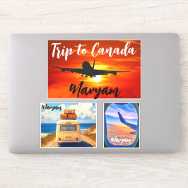 Adesivo Viagem ao Canadá (Selos de Viagem) Mala de Avião