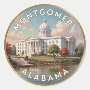 Adesivo Viagem ao Capitólio de Montgomery Alabama