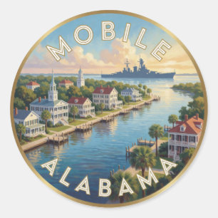 Adesivo Viagem ao Sul da Orla de Mobile Alabama