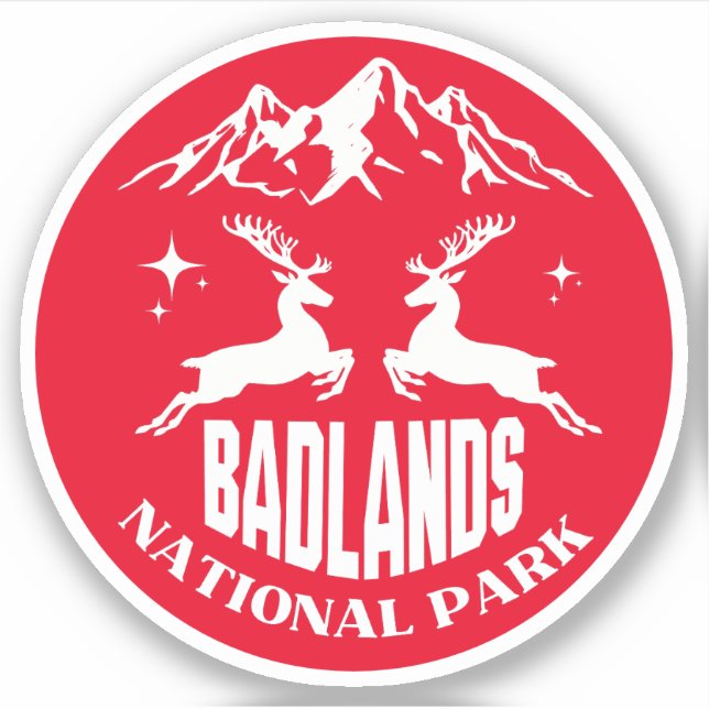 Adesivo Viagem ao sul do dakota no Parque Nacional das Bad (Frente)