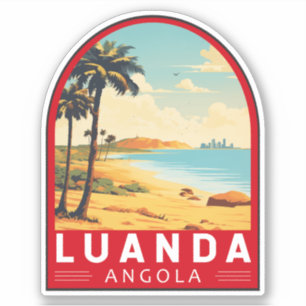 Adesivo Viagem Art Vintage de Luanda Angola