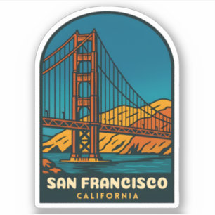 Adesivo Viagem Clássica Ponte Golden Gate São Francisco