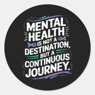 Adesivo Viagem contínua Saúde Mental Sensibilização Suicíd