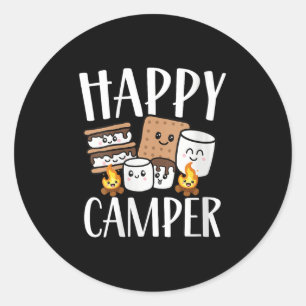 Adesivo Viagem da Equipe de Acampamento Feliz Kawaii Smore