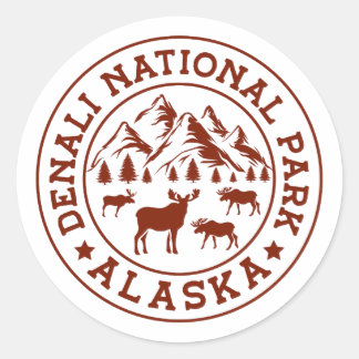 Adesivo Viagem da Família Denali National Park Alaska 2024