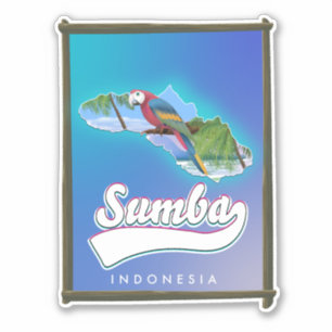 Adesivo Viagem da Ilha Sumba da Indonésia