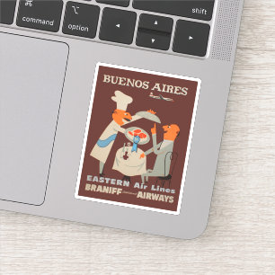 Adesivo Viagem da linha aérea de Buenos Aires Argentina d