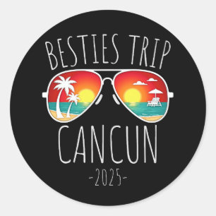 Adesivo Viagem das Amigas 2025 Cancun México Fim de Semana