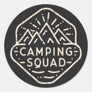Adesivo Viagem de acampamento de companheiros de aventura