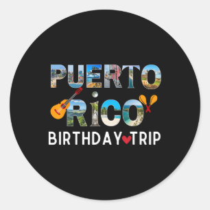 Adesivo Viagem de Aniversário Férias Viagem Porto Rico