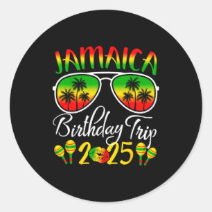 Adesivo Viagem de aniversário Jamaica 2025 Família engraça