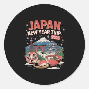 Adesivo Viagem de Ano Novo no Japão 2026 Inverno Fuji Tóqu