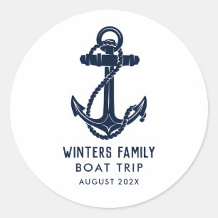 Adesivo Viagem de Barco Personalizada Família Âncora Náuti