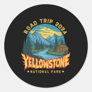 Adesivo Viagem de carro pelo Parque Nacional de Yellowston