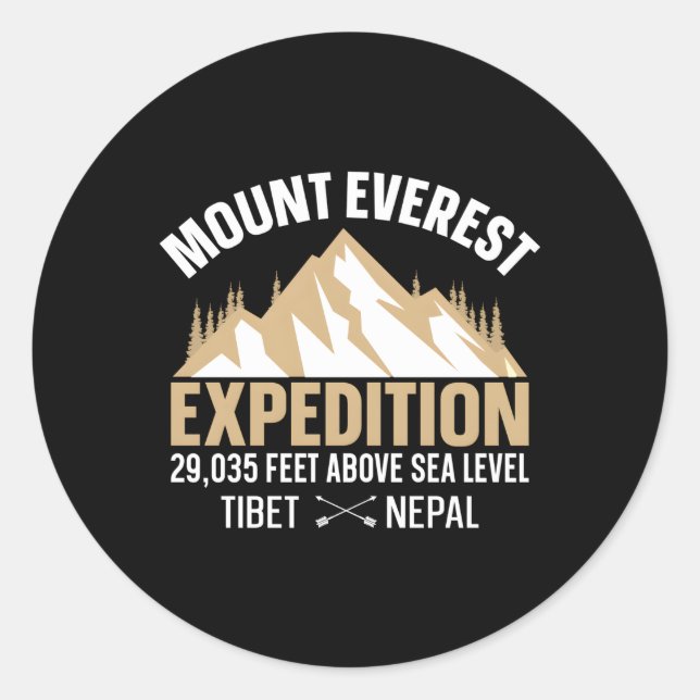 Adesivo Viagem de Esqui do Monte Everest S (Frente)