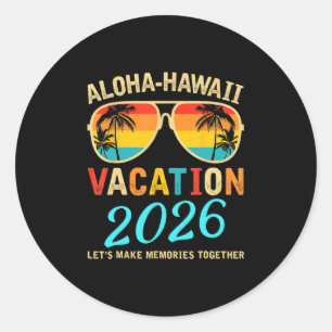 Adesivo Viagem de Família ao Havaí Aloha 2026 Criando Memó