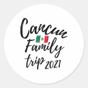 Adesivo Viagem de família em Cancun Projeto de férias no M