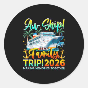 Adesivo Viagem de Família Embarque Divertido Férias 2026 R