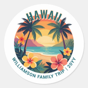 Adesivo Viagem de Família Personalizada de Férias Tropicai