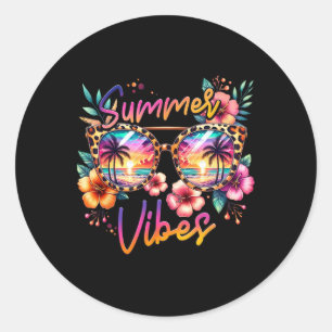 Adesivo Viagem de Férias de Verão Vintage Vibrações de Ver