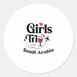 Adesivo Viagem de garotas de vinho adorável Arábia Saudita
