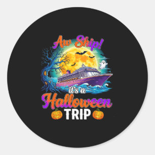 Adesivo Viagem de Halloween Cruzeiro Divertido da Família
