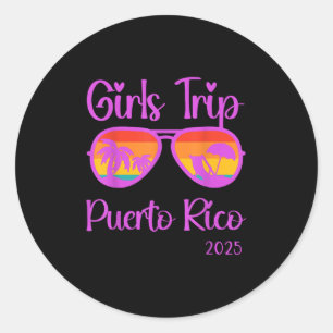 Adesivo Viagem de Meninas 2025 Porto Rico Womens no Fim de