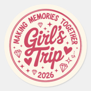 Adesivo Viagem de Meninas 2026 Fazendo Memórias Juntas Men