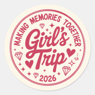 Adesivo Viagem de Meninas 2026 Fazendo Memórias Juntas Men
