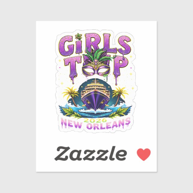 Adesivo Viagem de Meninas 2026 Nova Orleans (Folha)
