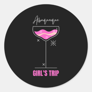 Adesivo Viagem de Meninas Bebida de Praia Albuquerque Novo