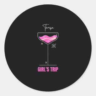 Adesivo Viagem de Meninas Bebida de Praia Tampa Flórida