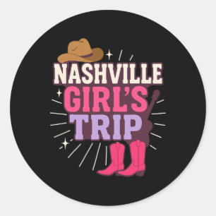 Adesivo Viagem de Meninas de Nashville Festa de Despedida