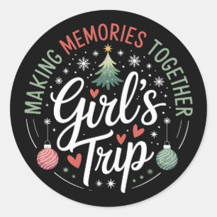Adesivo Viagem de Meninas de Natal Fazendo Memórias Juntas
