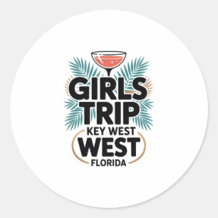 Adesivo Viagem de Meninas Key West Mulheres Amigas Flórida