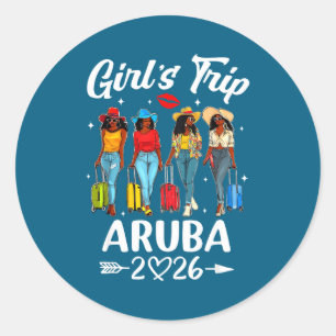Adesivo Viagem de Meninas para Aruba 2026 Aniversário