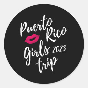 Adesivo Viagem de Meninas para Porto Rico 2023 Férias de D