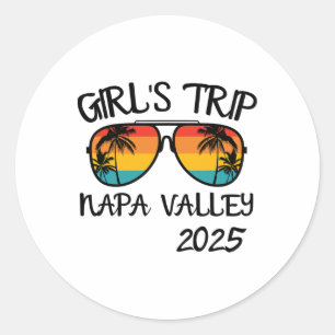 Adesivo Viagem de Meninas Vale de Napa 2025 Férias de Verã