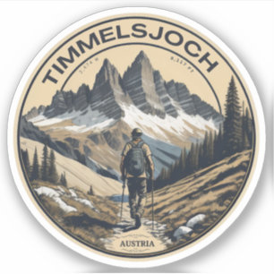 Adesivo Viagem de moto Timmelsjoch - passo del rombo