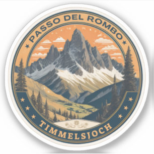 Adesivo Viagem de moto Timmelsjoch - passo del rombo